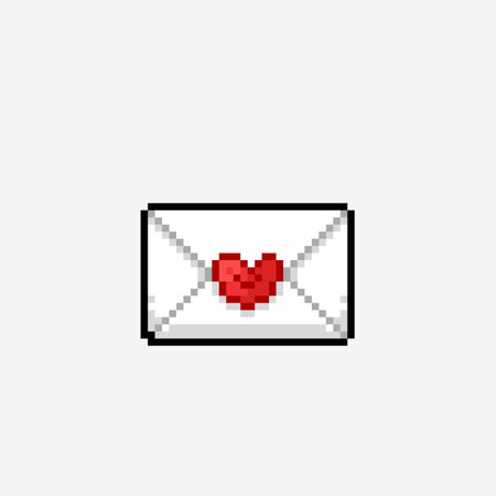 love letter in pixel art styleのイラスト素材