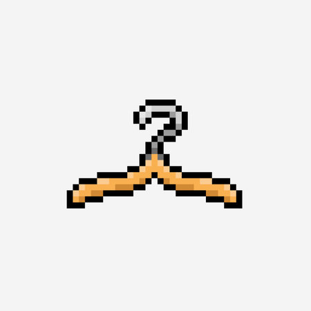 cloth hanger in pixel art styleのイラスト素材