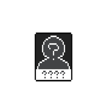 guess who picture frame in pixel at styleのイラスト素材