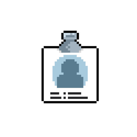 person document in pixel art styleのイラスト素材