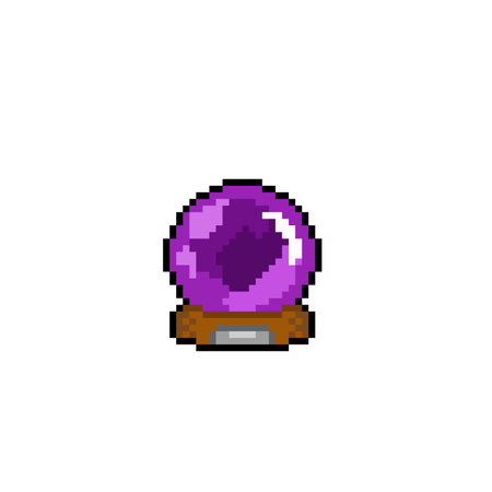 mystic ball in pixel art styleのイラスト素材