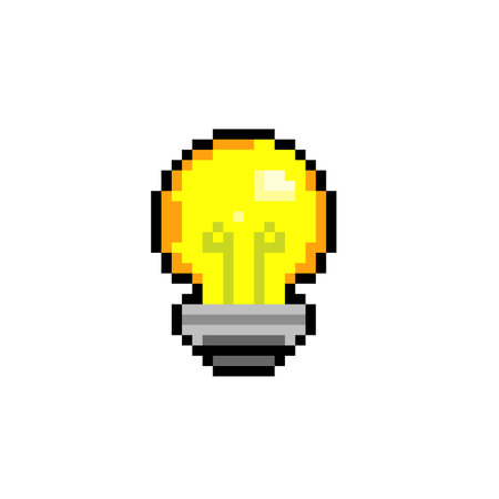 old lamp in pixel art styleのイラスト素材