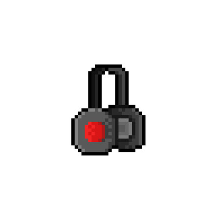 headphone in pixel art styleのイラスト素材
