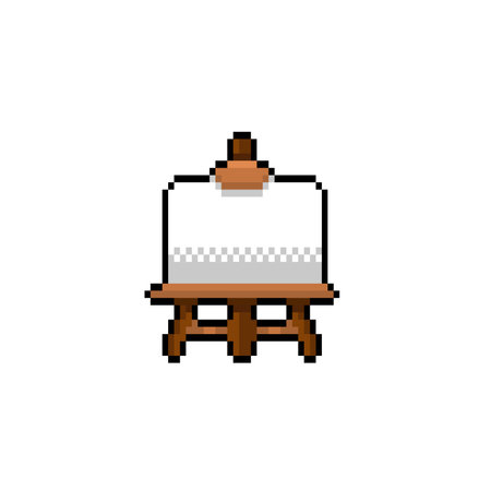 canvas in pixel art styleのイラスト素材