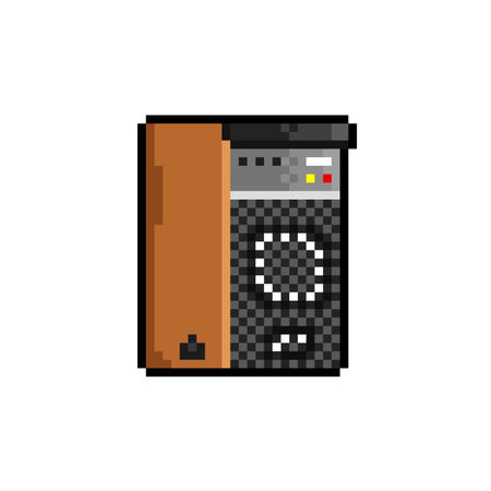 sound system in pixel art styleのイラスト素材