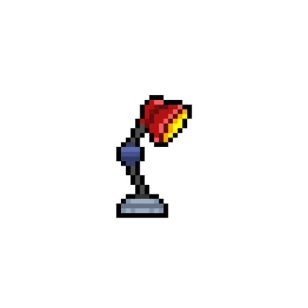 desk lamp in pixel art styleのイラスト素材