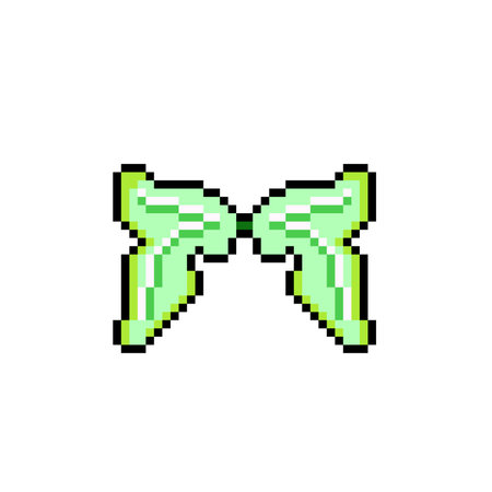 fairy wing in pixel art styleのイラスト素材