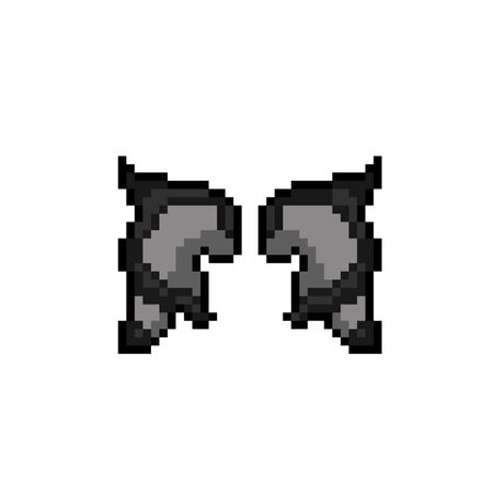 devil wing in pixel art styleのイラスト素材