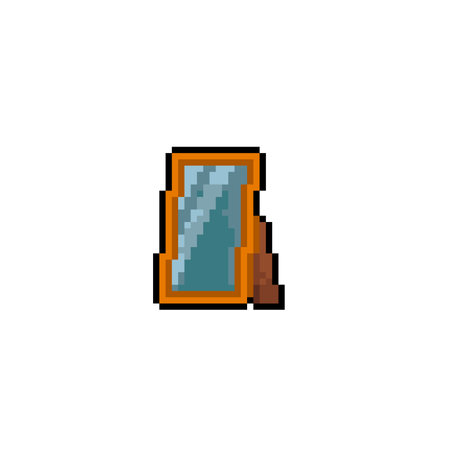 photo frame in pixel art styleのイラスト素材