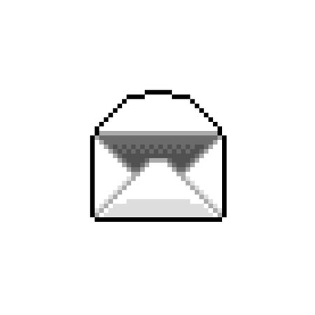 opened letter in pixel art styleのイラスト素材