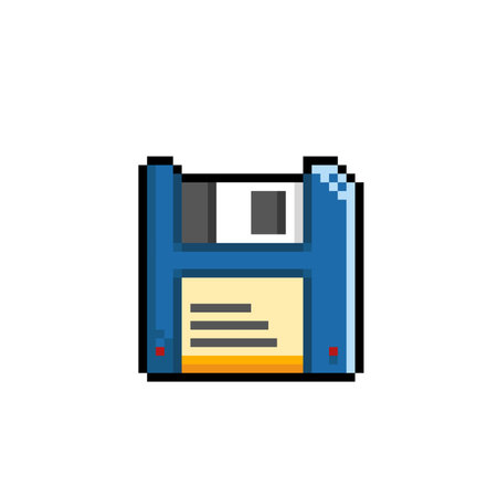 floppy disk in pixel art styleのイラスト素材
