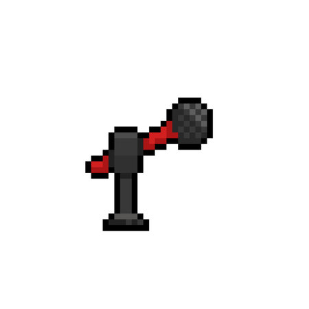 desk microphone in pixel art styleのイラスト素材