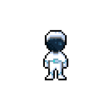 an astronaut in pixel art styleのイラスト素材