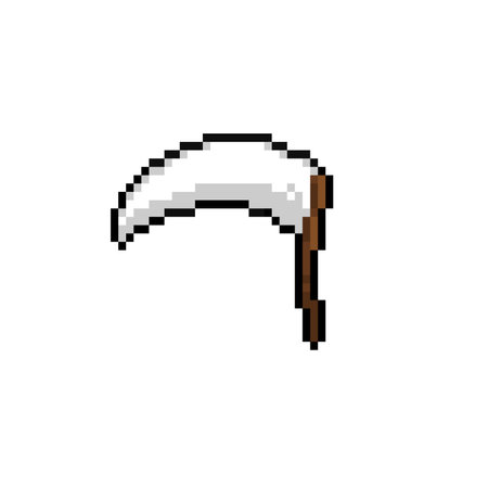 a scythe in pixel art styleのイラスト素材