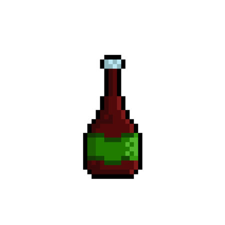 seasoning bottle in pixel art styleのイラスト素材