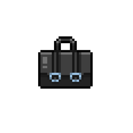 black bag in pixel art styleのイラスト素材