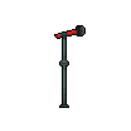 stand mic in pixel art styleのイラスト素材