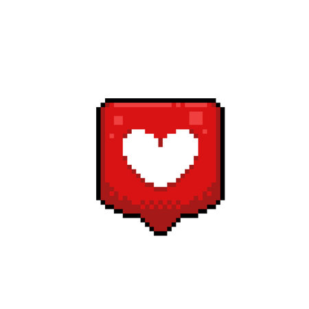 bit pixel art. Love symbol. Vector illustrationのイラスト素材