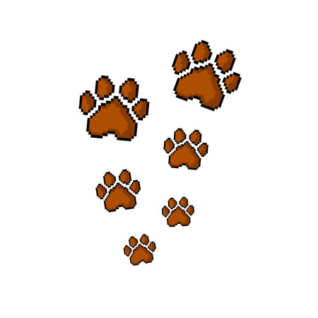 Paw Prints Icon. Vector illustration isolated on white background.のイラスト素材