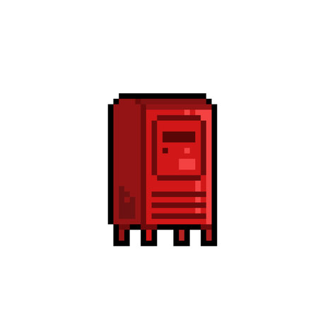 letter box in pixel art styleのイラスト素材