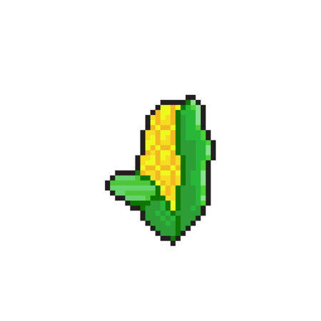 a corn in pixel art styleのイラスト素材