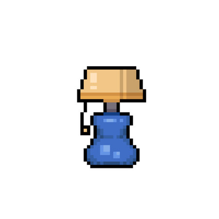 desk lamp in pixel art styleのイラスト素材
