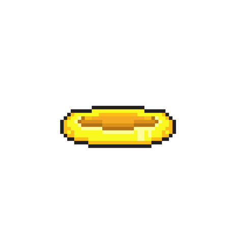 pixel art gold ring isolated on white background. vector illustration eps 10のイラスト素材