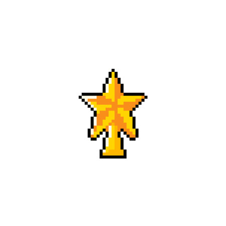 pixel art star icon, pixel art star icon, pixel art star iconのイラスト素材