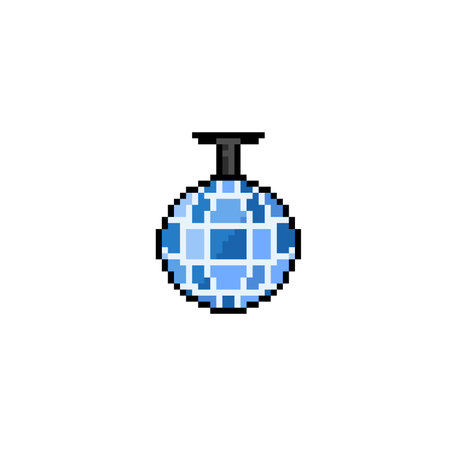 Pixel disco ball icon. Vector illustration. Isolated on white background.のイラスト素材