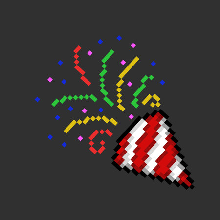party tool in pixel art styleのイラスト素材