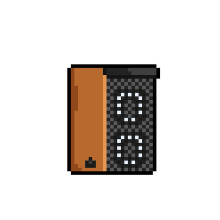 pixel art music speaker isolated on white background. vector illustration eps10のイラスト素材