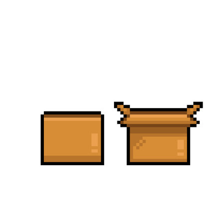 pixelated box game object vector illustration eps 10. pixelated box game objectのイラスト素材