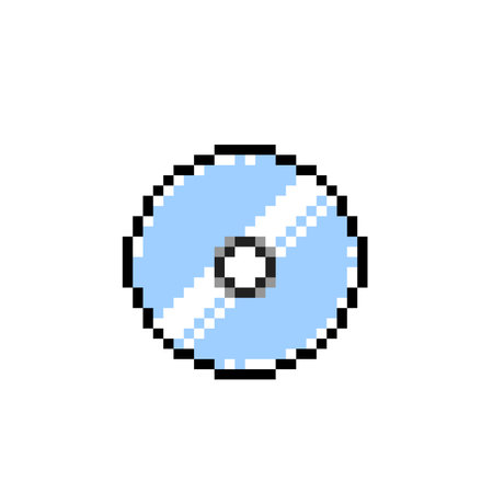 compact disc in pixel art styleのイラスト素材