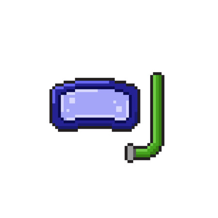 dive tool in pixel art styleのイラスト素材