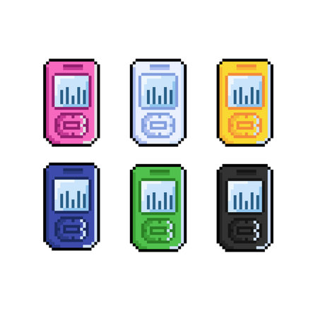 music player in pixel art styleのイラスト素材