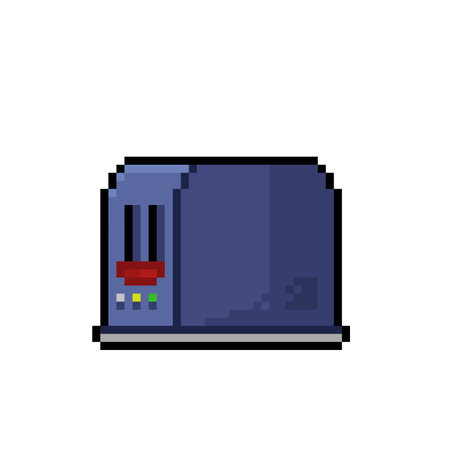 toaster machine in pixel art styleのイラスト素材