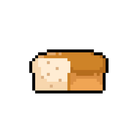 a bread in pixel art styleのイラスト素材