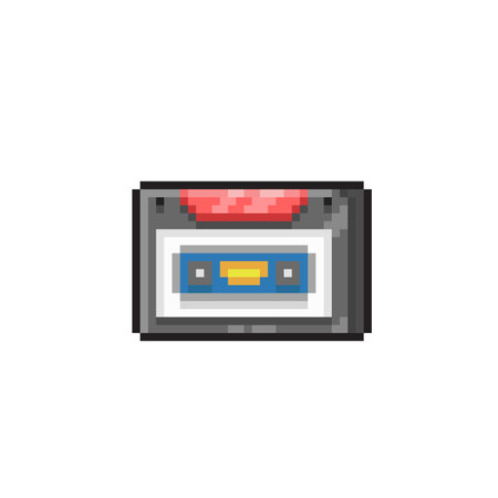 cassette video game pixelated icon vector illustration design template webのイラスト素材
