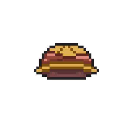 adventure hat in pixel art styleのイラスト素材