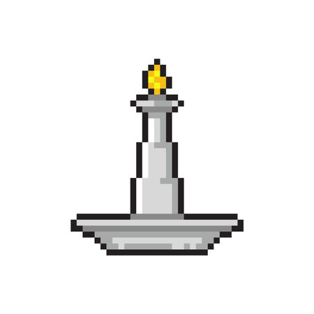 monument national in pixel art styleのイラスト素材