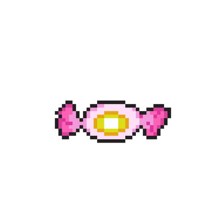 Pixel art candy isolated on white background. Vector illustration. Eps 10のイラスト素材