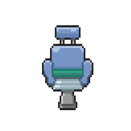pixel art stomatology chair isolated icon vector illustration graphic designのイラスト素材