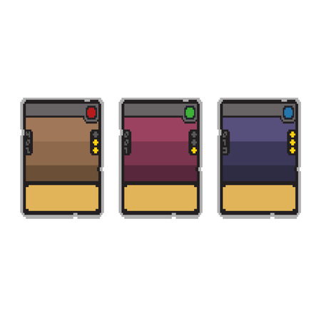 card game character frame in pixel art styleのイラスト素材