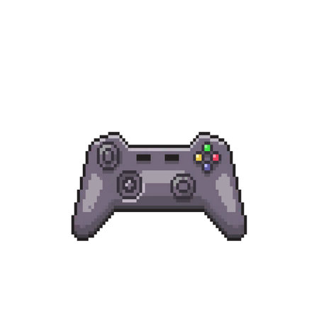 video game controller pixelated icon vector illustration design icon vector illustration graphic designのイラスト素材