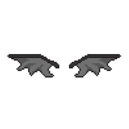 pixel art of a bat wing. pixel art of a bat wingのイラスト素材
