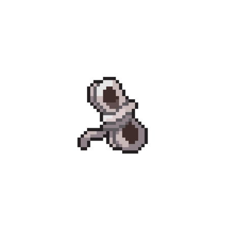 Pixel art rope. Vector illustration. Isolated on white background.のイラスト素材