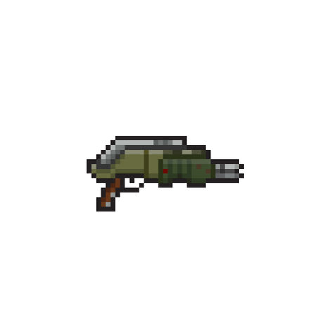 pixel art of a military assault rifle isolated on white background. vector illustrationのイラスト素材