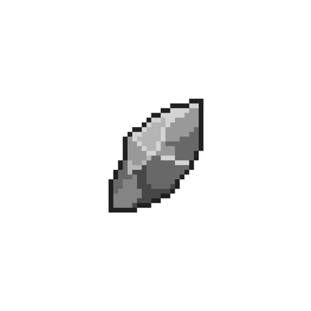 sharp stone in pixel art styleのイラスト素材