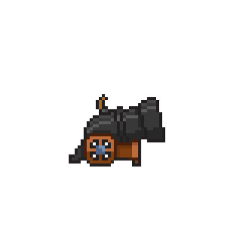 pixelated canon weapon vector illustrationのイラスト素材