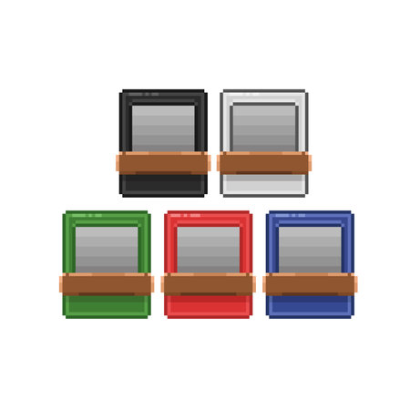 Set of card frames. Flat vector illustration isolated on white background.のイラスト素材